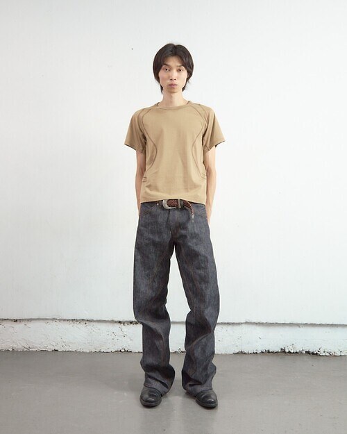 PANELLED HALF SLEEVE T-SHIRT｜NVRFRGT MENS