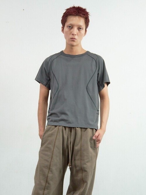 PANELLED HALF SLEEVE T-SHIRT｜NVRFRGT MENS