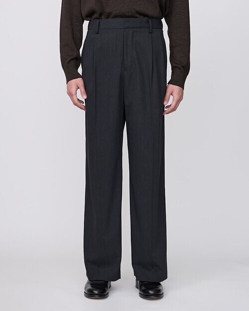 TWO TUCKS WIDE TROUSERS (26SS)｜IRENISA MENS