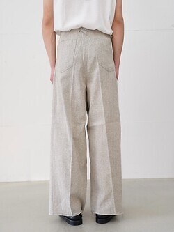 saby 남성 TUCK-BAGGY TYPE 3 - Bishu Japan Silk Linen FAB - 이미지3