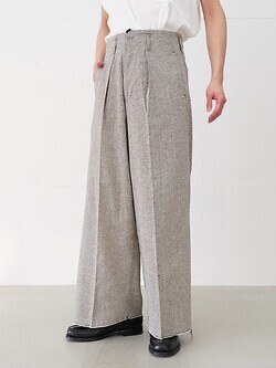 saby 남성 TUCK-BAGGY TYPE 3 - Bishu Japan Silk Linen FAB - 이미지5