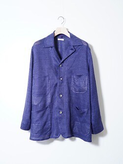 saby 男裝 WORKERS JACKET TYPE S.B - Bishu Japan Linen Mesh Jacquard FAB - 圖片1