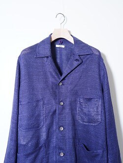 saby 男裝 WORKERS JACKET TYPE S.B - Bishu Japan Linen Mesh Jacquard FAB - 圖片3