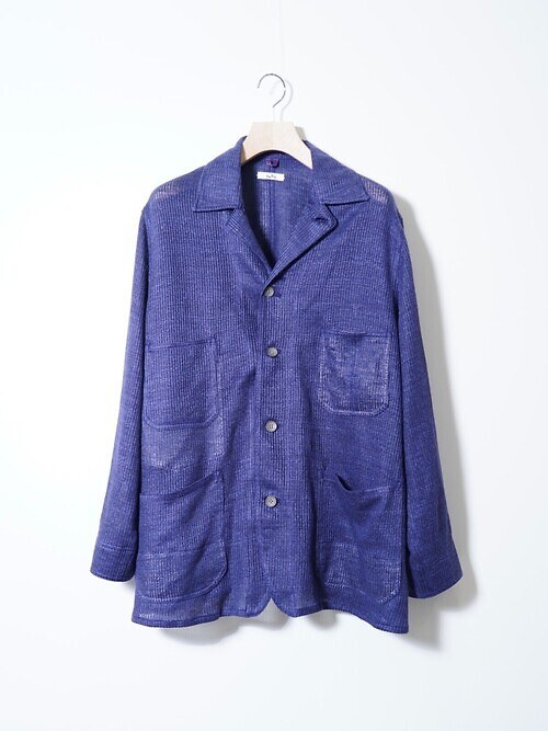 WORKERS JACKET TYPE S.B - Bishu Japan Linen Mesh Jacquard FAB -｜saby 男士