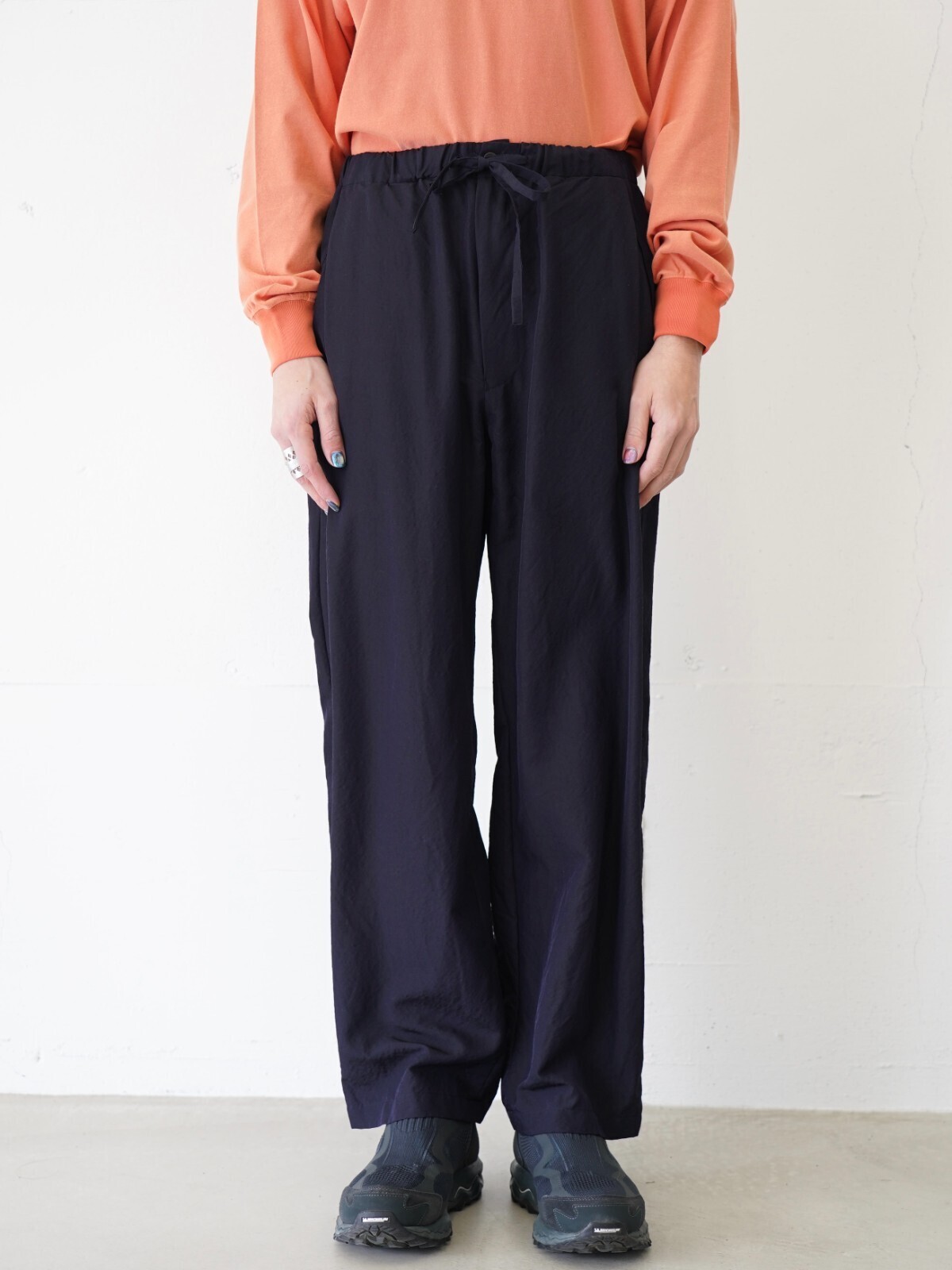 ULTERIOR 男裝 WASHED WOOL SILK TWILL DRAWSTRING PANTS 圖片2