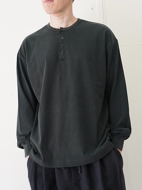 FADED TWIST TENJIKU HENLEY-NECK TOP｜ULTERIOR 男士