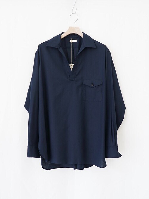 SILKY SOFT TWILL SKIPPER SHIRT｜ULTERIOR MENS