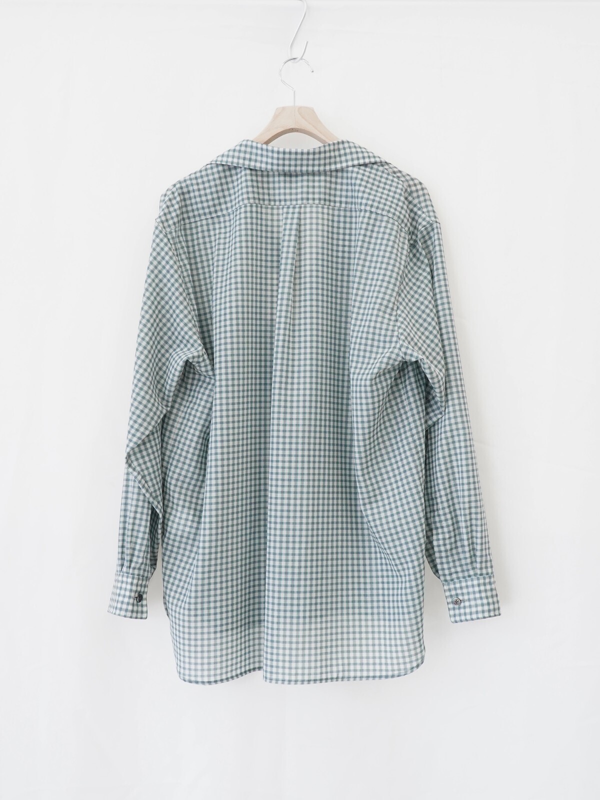 ULTERIOR MENS SUPER LIGHT WOOL CHECK SKIPPER SHIRT IMAGE6