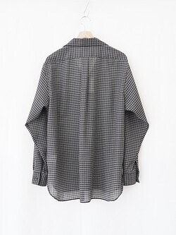 ULTERIOR MENS SUPER LIGHT WOOL CHECK SKIPPER SHIRT IMAGE12