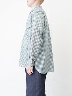 ULTERIOR MENS SUPER LIGHT WOOL CHECK SKIPPER SHIRT IMAGE3