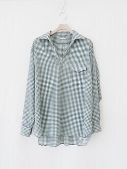 ULTERIOR MENS SUPER LIGHT WOOL CHECK SKIPPER SHIRT IMAGE5