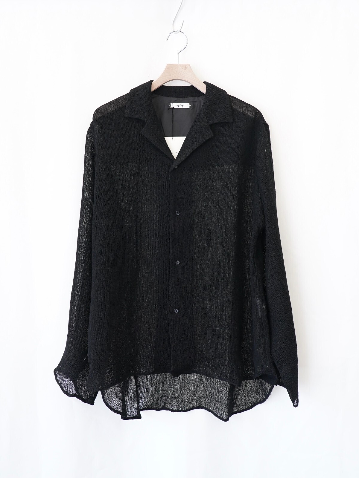 サバイ メンズ ラペルシャツ ビシュウ ジャパン  リネン レーヨンレノウェーブ  ファブ 画像8