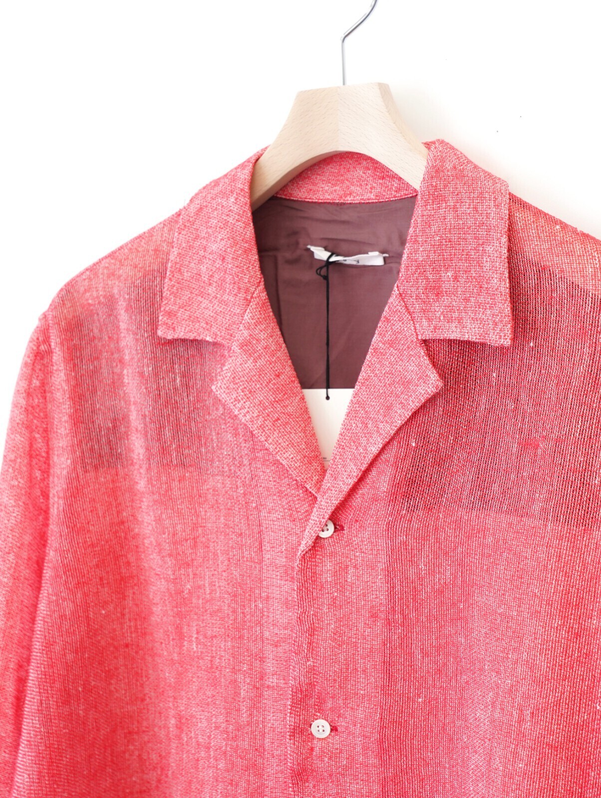 サバイ メンズ ラペルシャツ ビシュウ ジャパン  リネン レーヨンレノウェーブ  ファブ 画像3
