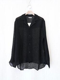 サバイ メンズ ラペルシャツ ビシュウ ジャパン  リネン レーヨンレノウェーブ  ファブ 画像8