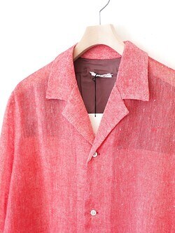 サバイ メンズ ラペルシャツ ビシュウ ジャパン  リネン レーヨンレノウェーブ  ファブ 画像3