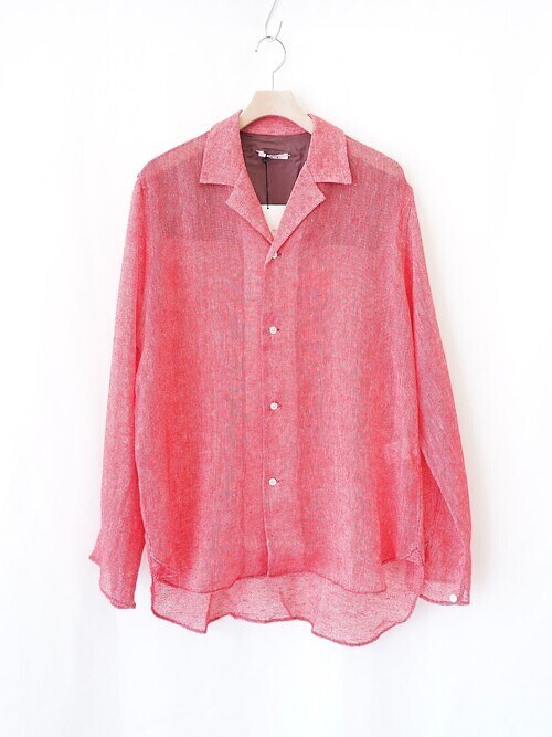 ラペルシャツ ビシュウ ジャパン  リネン レーヨンレノウェーブ  ファブ｜サバイ メンズ