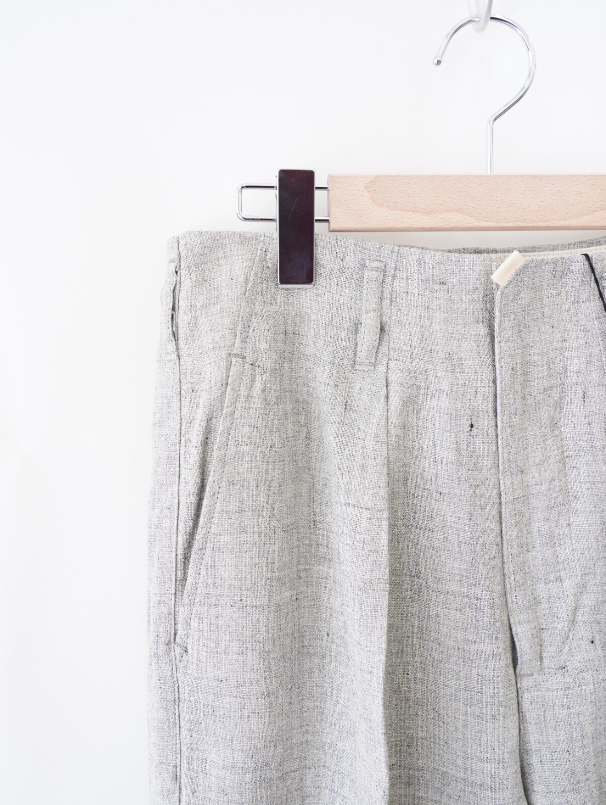 saby MENS TUCK-BAGGY TYPE 2 - Bishu Japan Linen Canvas FAB - IMAGE3