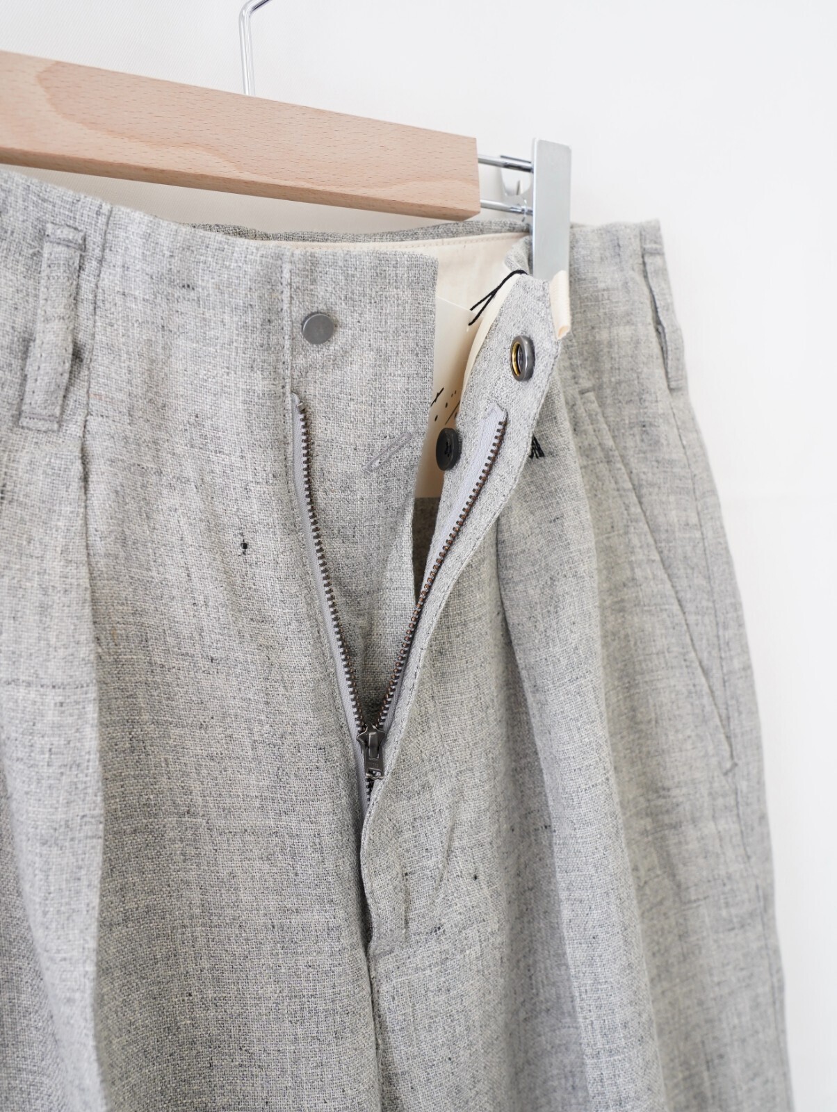 saby MENS TUCK-BAGGY TYPE 2 - Bishu Japan Linen Canvas FAB - IMAGE4