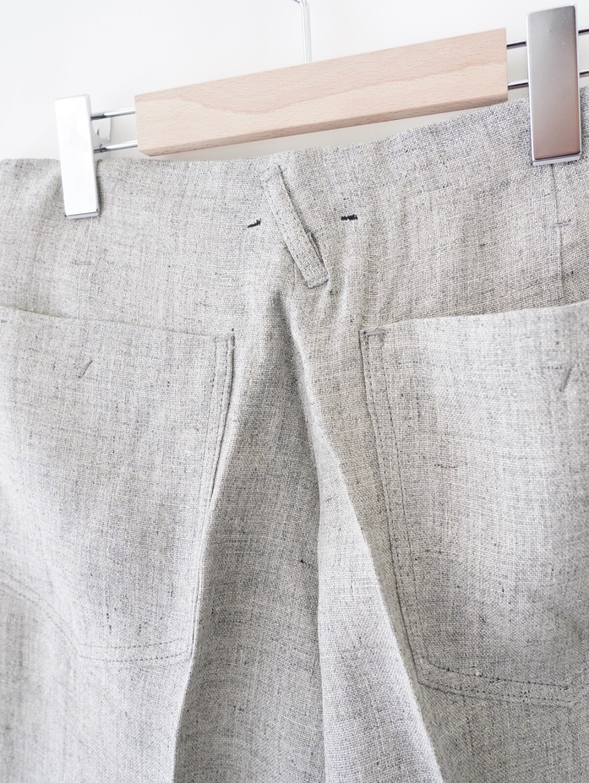 saby MENS TUCK-BAGGY TYPE 2 - Bishu Japan Linen Canvas FAB - IMAGE5