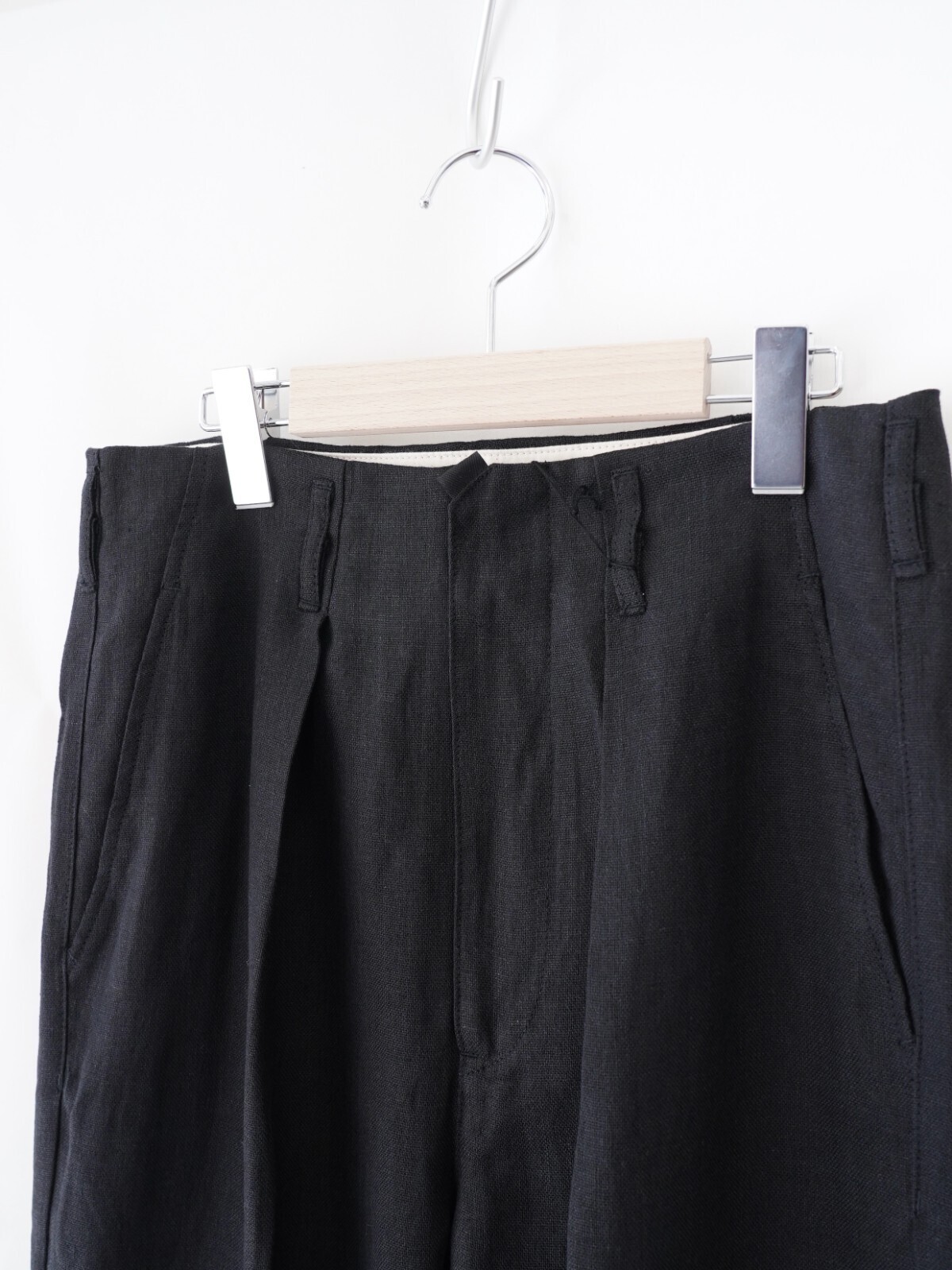 saby MENS TUCK-BAGGY TYPE 2 - Bishu Japan Linen Canvas FAB - IMAGE9