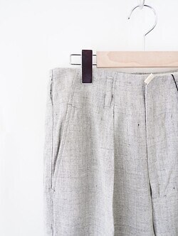 saby MENS TUCK-BAGGY TYPE 2 - Bishu Japan Linen Canvas FAB - IMAGE3