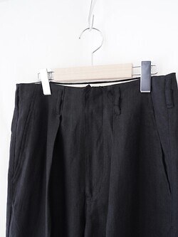 saby MENS TUCK-BAGGY TYPE 2 - Bishu Japan Linen Canvas FAB - IMAGE9