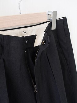 saby MENS TUCK-BAGGY TYPE 2 - Bishu Japan Linen Canvas FAB - IMAGE10