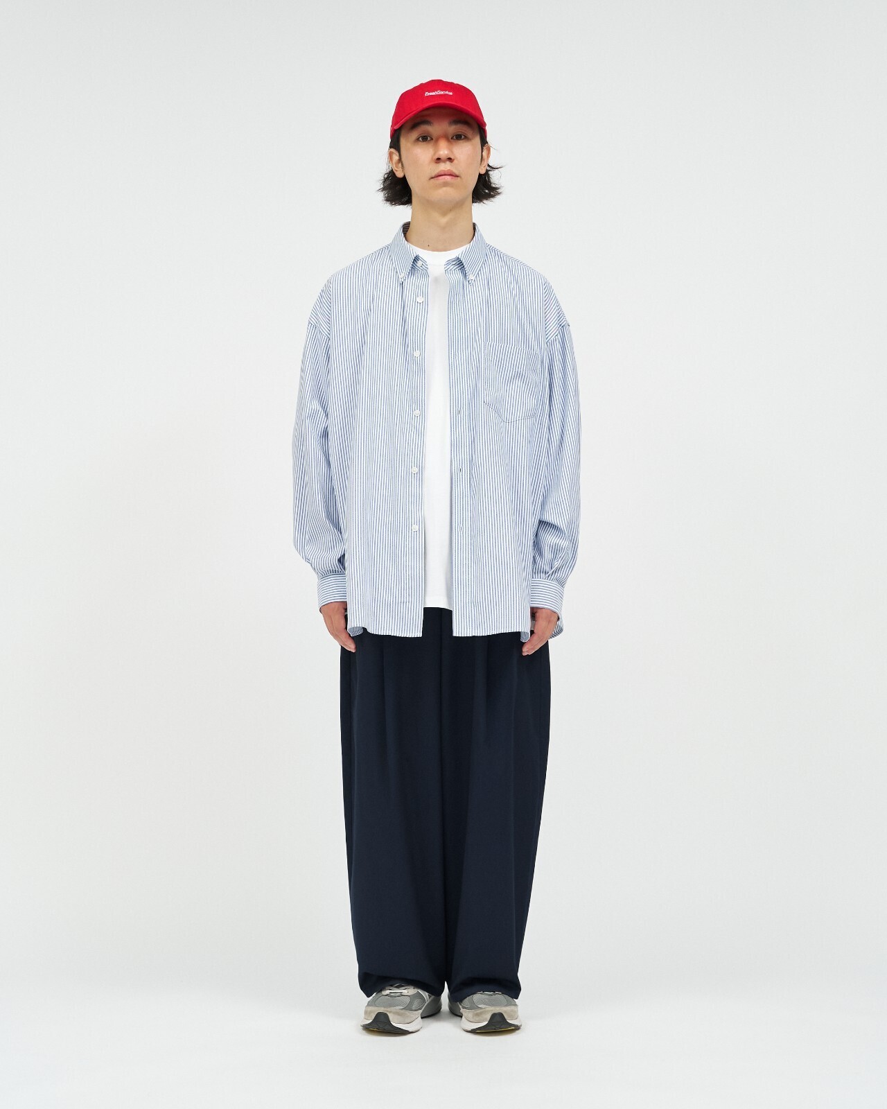 フレッシュサービス レディース & メンズ フレックステックスL/Sストライプシャツ 画像7