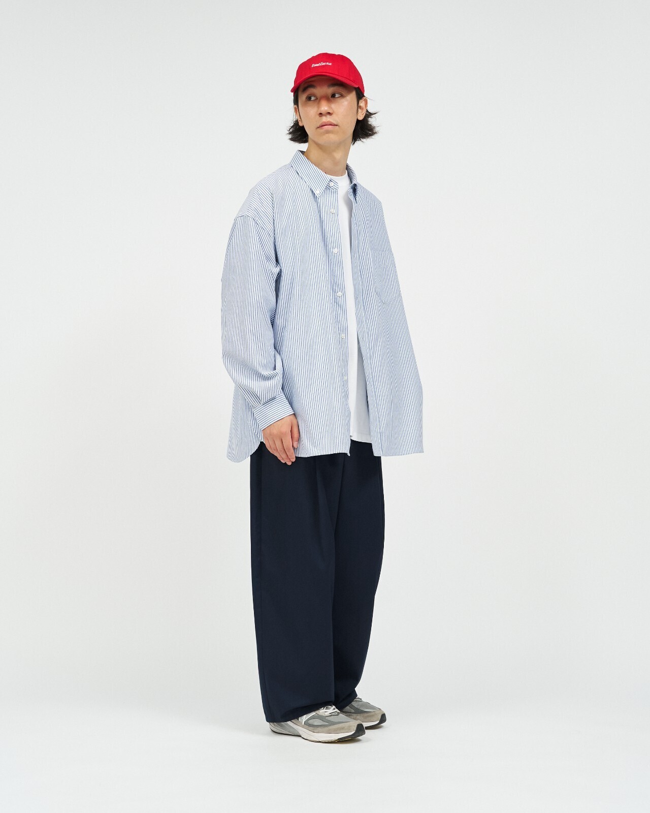 フレッシュサービス レディース & メンズ フレックステックスL/Sストライプシャツ 画像10