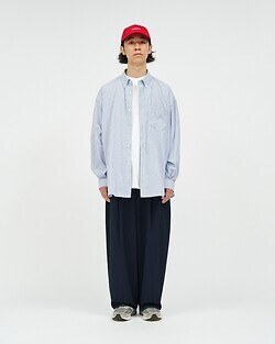 フレッシュサービス レディース & メンズ フレックステックスL/Sストライプシャツ 画像7