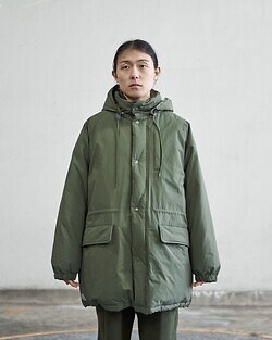 フレッシュサービス メンズ ロングフーデッドダウンコート 画像7