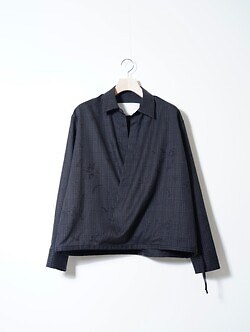 nonnotte 女士 & 男士 Draping Overlap Shirt 写真1