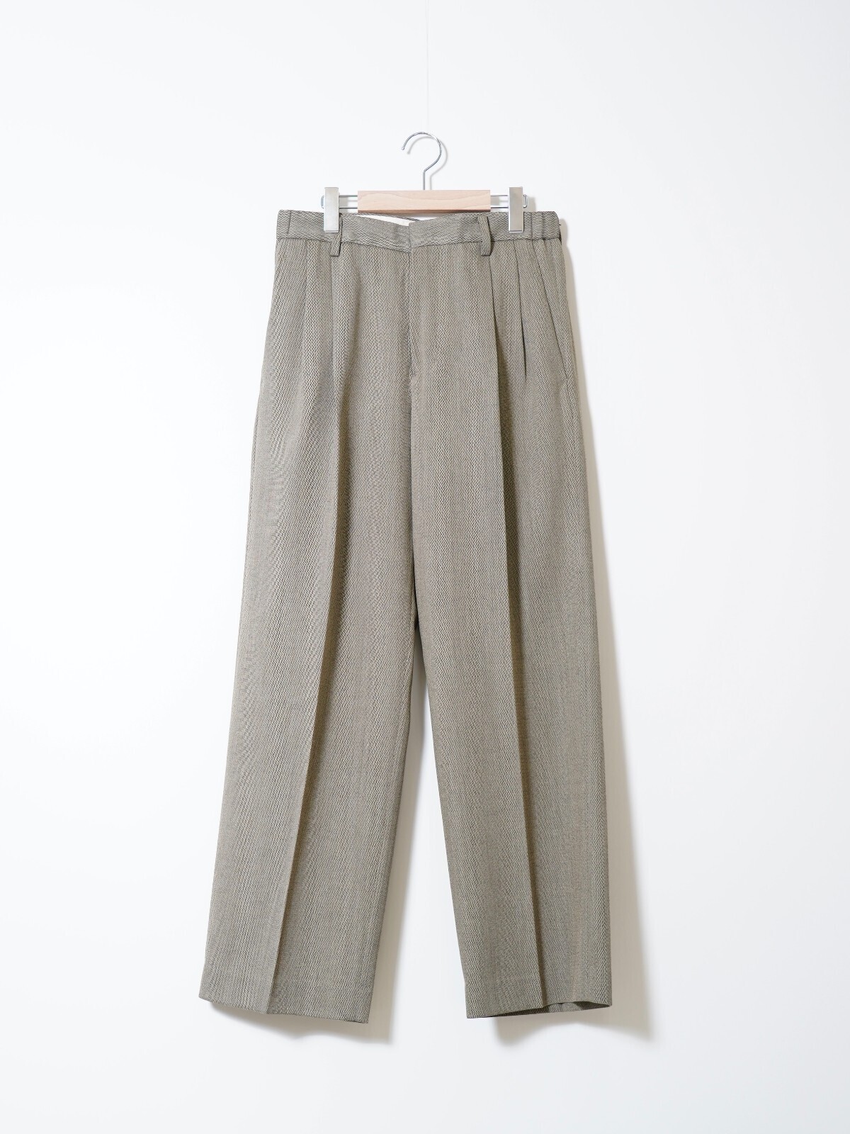 IRENISA 男裝 TWO-TUCKS WIDE TROUSERS 写真1