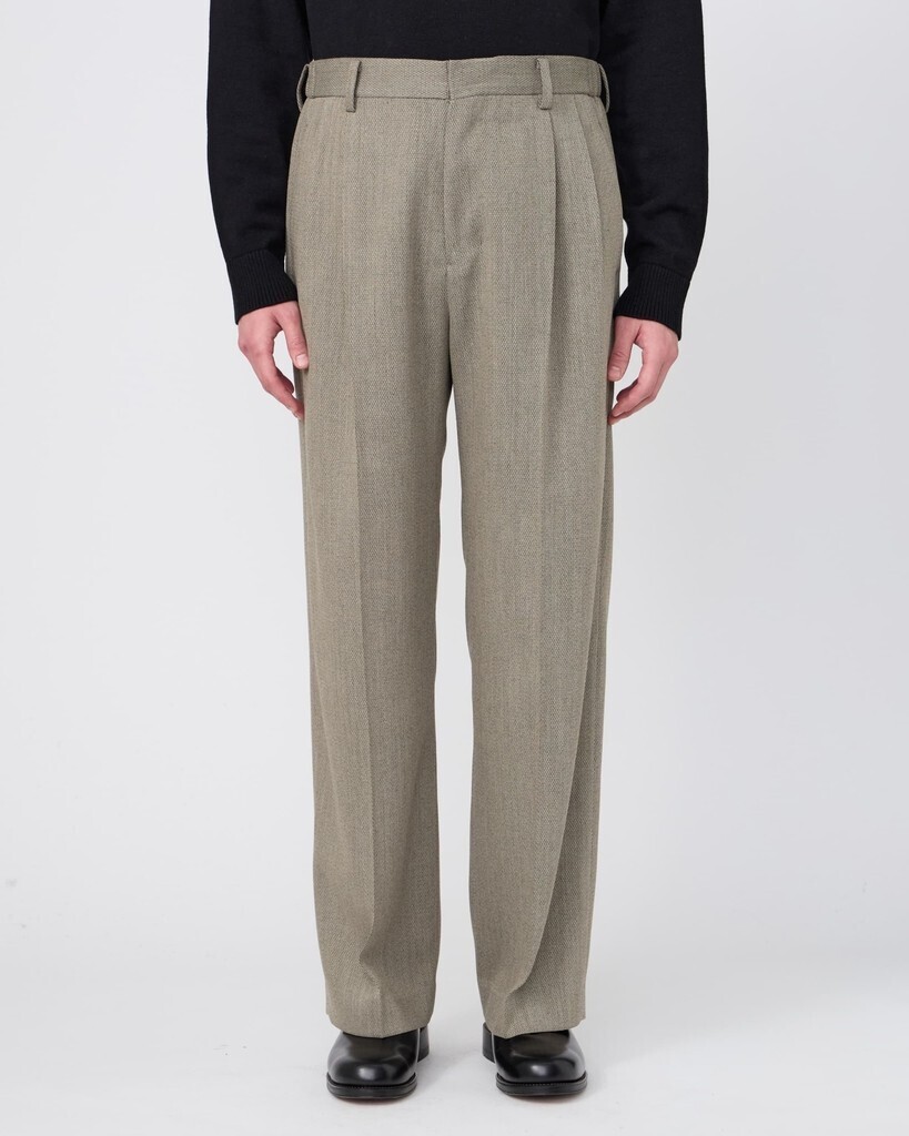 IRENISA 男裝 TWO-TUCKS WIDE TROUSERS 圖片9