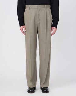 IRENISA 男裝 TWO-TUCKS WIDE TROUSERS 圖片9