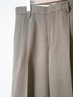 イレニサ メンズ TWO-TUCKS WIDE TROUSERS 画像5