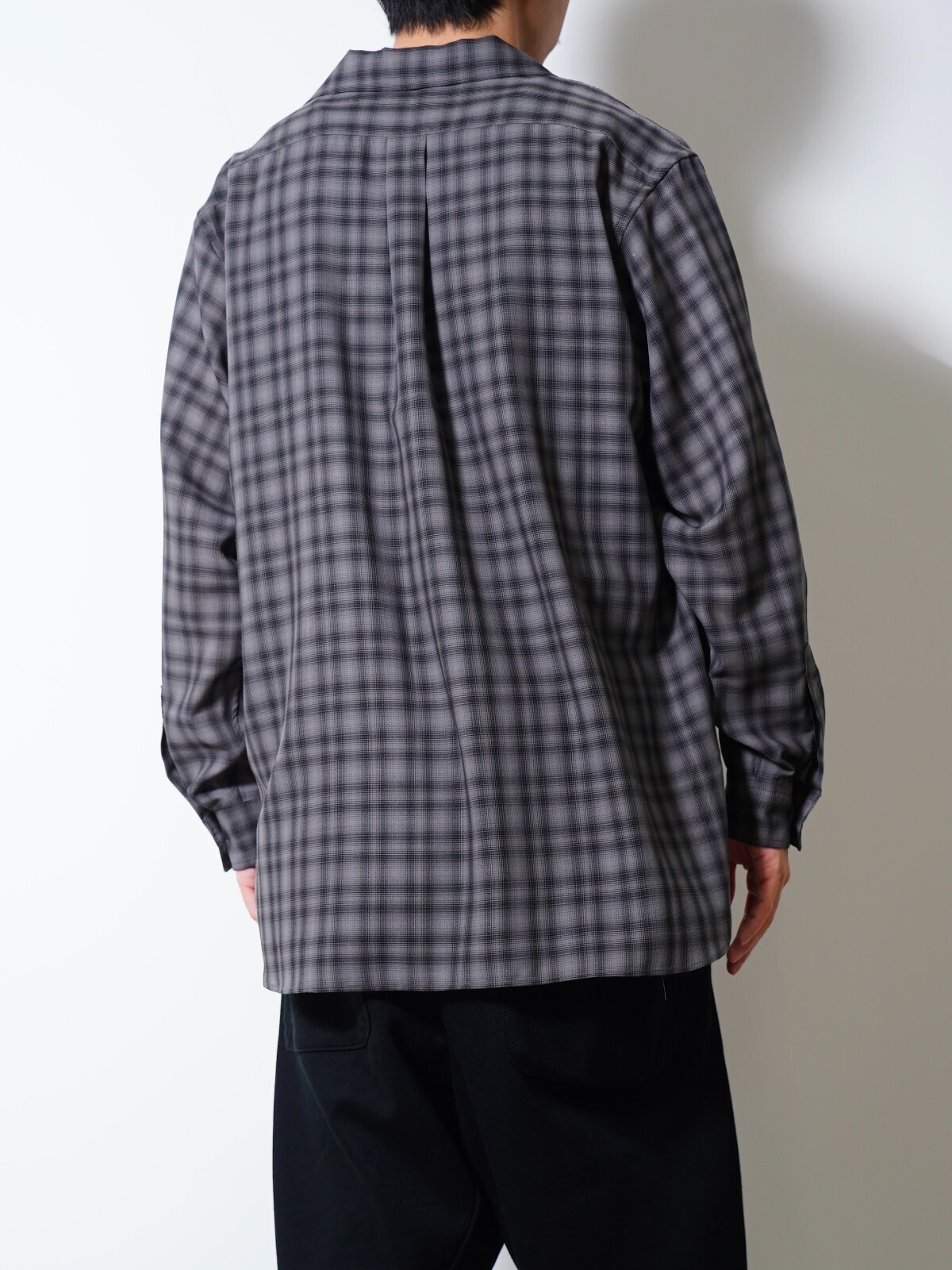 ULTERIOR MENS SUPER LIGHT FADED CHECK SKIPPER SHIRT IMAGE14