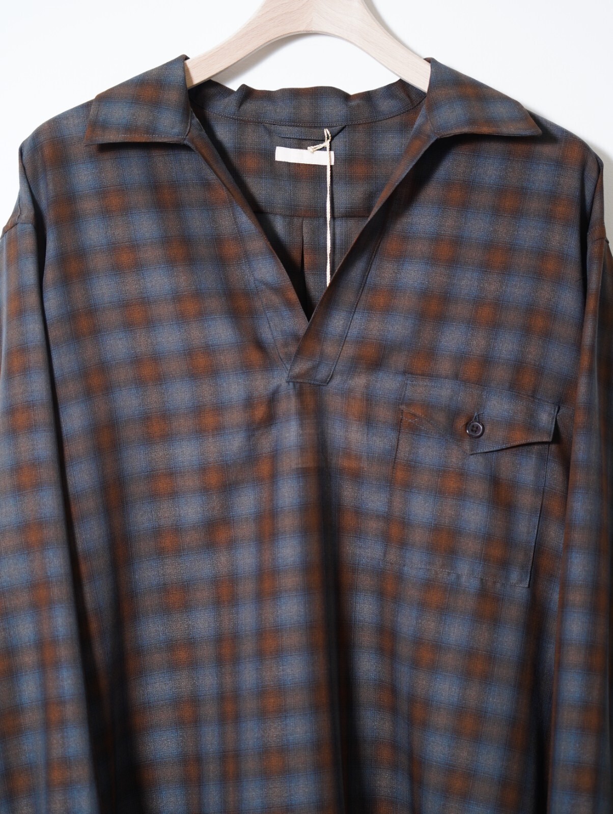 ULTERIOR 男士 SUPER LIGHT FADED CHECK SKIPPER SHIRT 圖片3