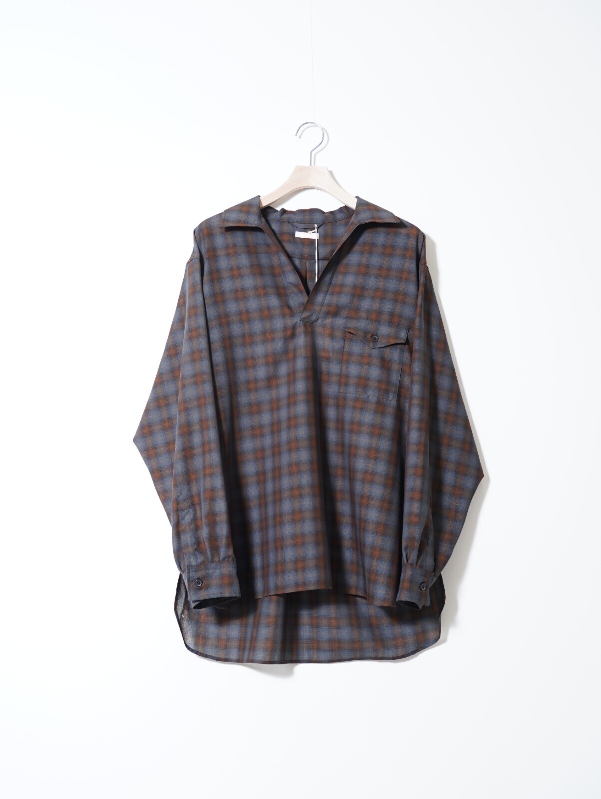 ULTERIOR 男士 SUPER LIGHT FADED CHECK SKIPPER SHIRT 圖片1