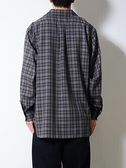 ULTERIOR MENS SUPER LIGHT FADED CHECK SKIPPER SHIRT IMAGE11