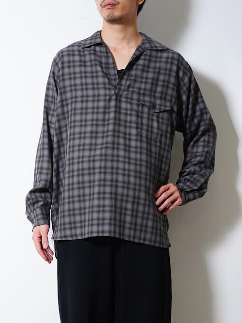 SUPER LIGHT FADED CHECK SKIPPER SHIRT｜ULTERIOR 남성