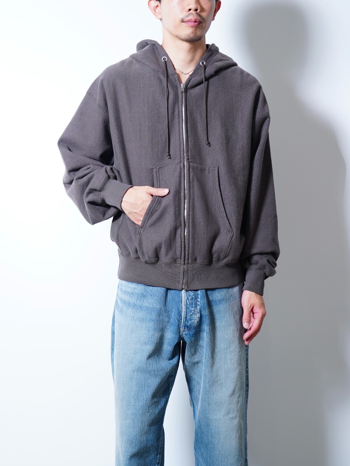 ULTERIOR 여성 & 남성 FADED SILKY TERRY RW ZIP UP PARKA 이미지22