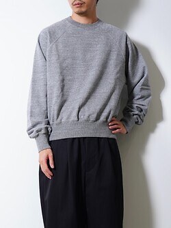 ULTERIOR WOMENS & MENS FADED SILKY TERRY SWEAT SHIRT IMAGE4