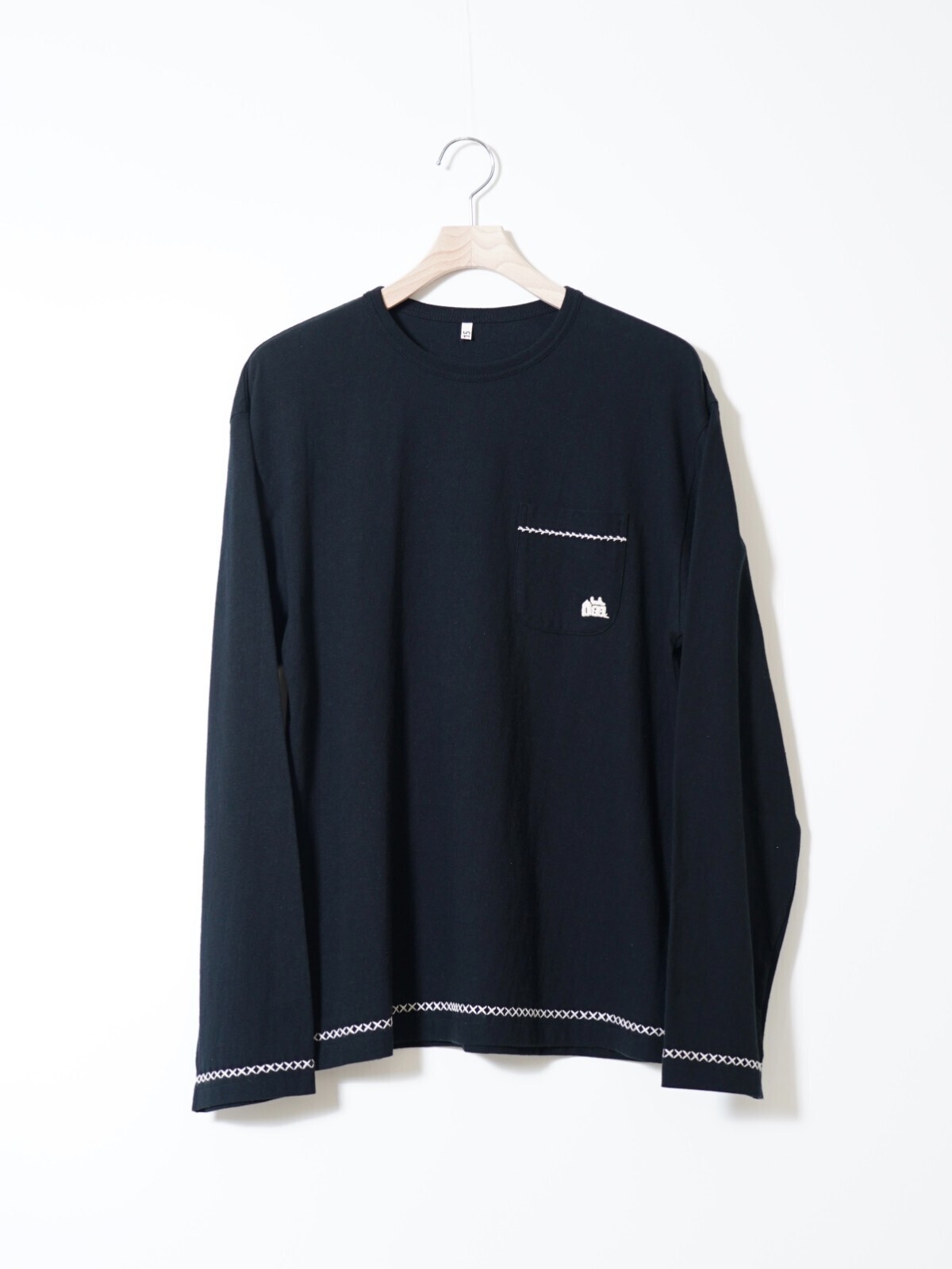 KHOKI 여성 & 남성 Hand-embroidered long sleeve T-shirt 이미지6