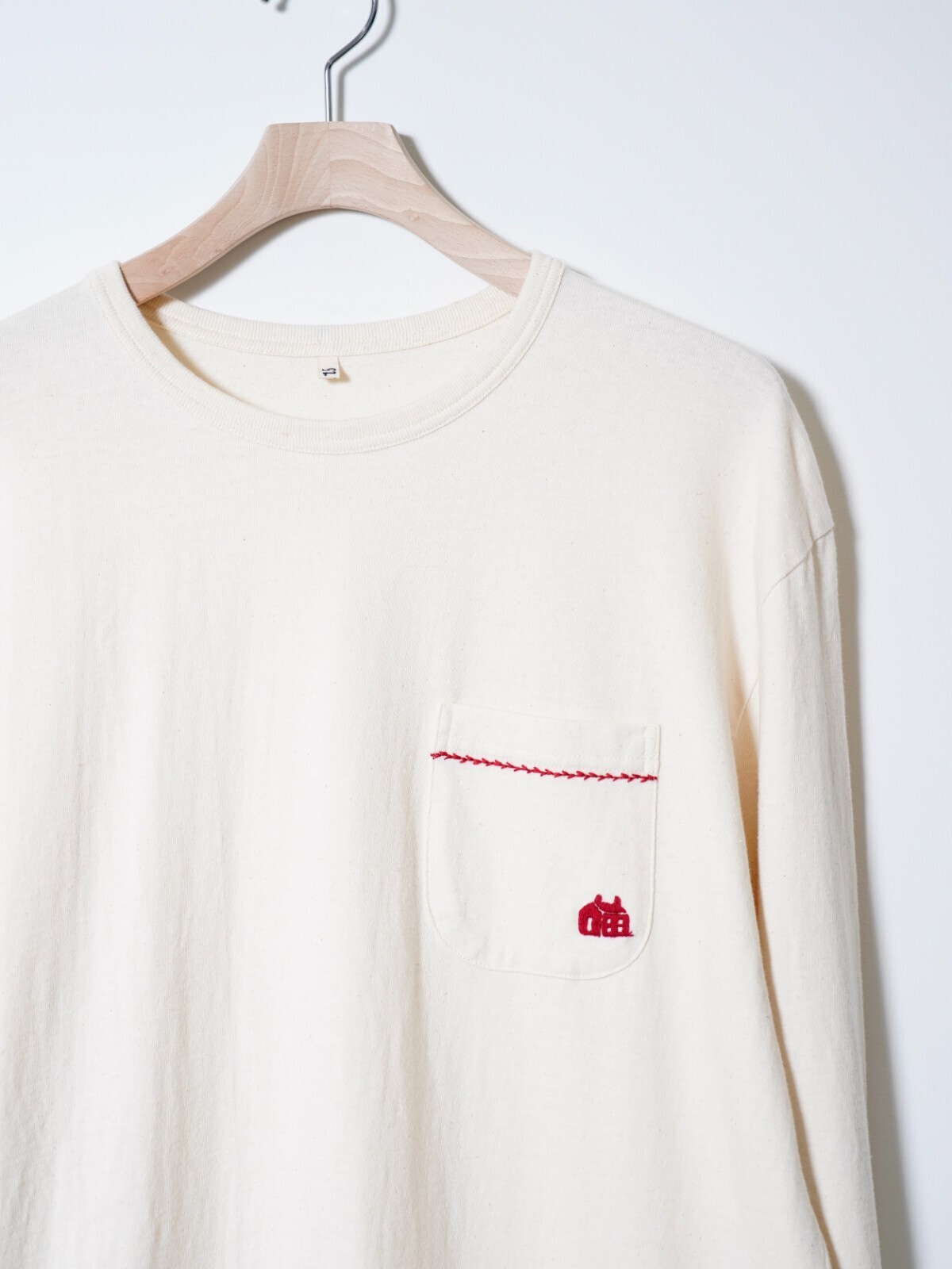 KHOKI 여성 & 남성 Hand-embroidered long sleeve T-shirt 이미지3