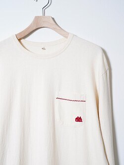 KHOKI 여성 & 남성 Hand-embroidered long sleeve T-shirt 이미지3