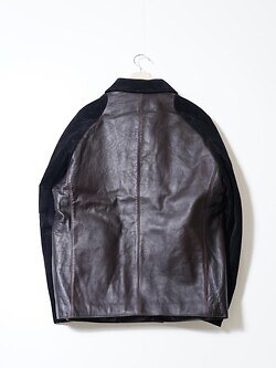 KHOKI 女士 & 男士 Combination leather jacket 写真2