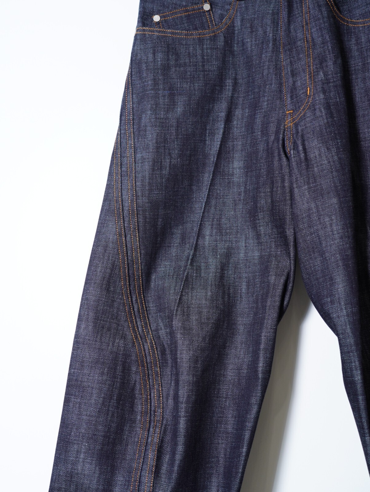 ネヴァーフォーゲット メンズ 3D TWISTED WIDE LEG JEANS 画像5