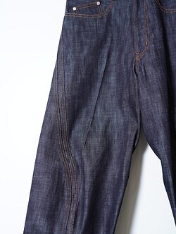 ネヴァーフォーゲット メンズ 3D TWISTED WIDE LEG JEANS 画像5