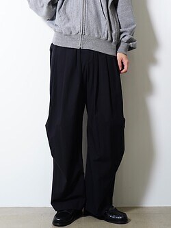 ブラン ワイエム(Blanc YM) WOMENS & MENS Soft Cotton Knee Tuck Pants black S